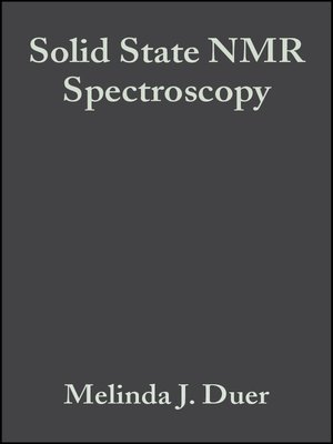 cover image of Solid State NMR Spectroscopy